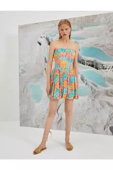 ahika Ercmen X — мини-платье с воздушным шаром без бретелек Koton, разноцветный