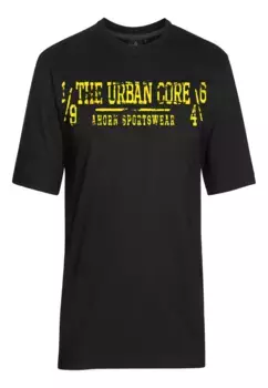 AHORN SPORTSWEAR Футболка "URBAN CORE" с повседневным принтом, черный