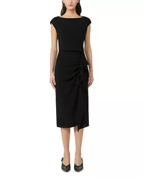 Aia Black Lightweight Cady Dress Max Mara Studio, черный