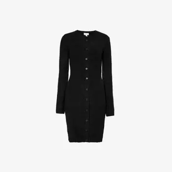 Аида трикотажное мини-платье на пуговицах Pretty Lavish, черный