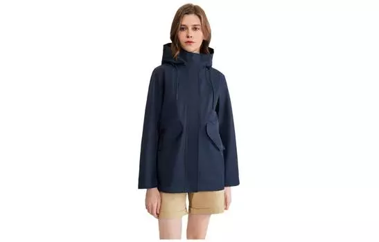 AIGLE Водонепроницаемая и ветрозащитная куртка-ветровка женская Imperial темно-синего цвета
