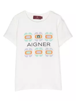 Aigner футболка с логотипом, нейтральный цвет