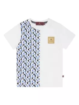 Aigner футболка с монограммой, белый