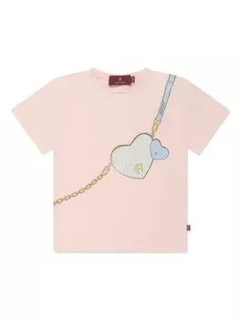 Aigner футболка с принтом, розовый