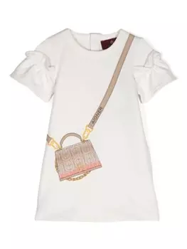 Aigner Kids футболка с оборками, белый