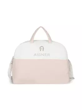 Aigner Kids пеленальная сумка с вышитым логотипом, розовый