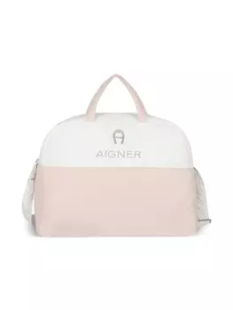 Aigner Kids пеленальная сумка с вышитым логотипом, розовый