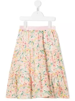 Aigner Kids юбка А-силуэта с цветочным принтом, мультиколор
