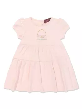 Aigner ярусное платье с принтом, розовый