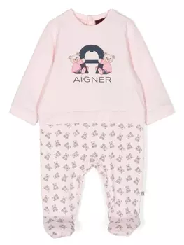 Aigner ромпер с принтом, розовый