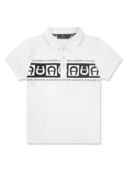 Aigner рубашка поло с логотипом, белый