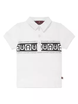 Aigner рубашка поло с логотипом, белый