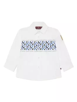 Aigner рубашка с логотипом, белый