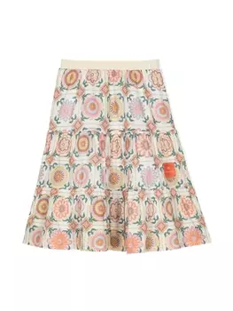 Aigner юбка с принтом, белый