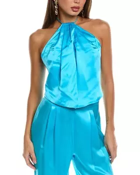 AIIFOS June Шелковый топ, синий