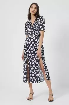 Aimee Inu синее платье с разрезом спереди French Connection, синий