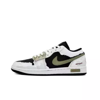 Air 1 Скейтборд Кроссовки Мужские Низкие Черный/Зеленый/Белый Jordan