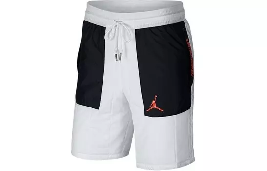 Air 23 Повседневные шорты мужские черные/белые Jordan, черный/белый