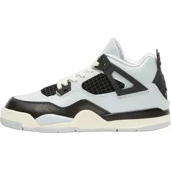 Air 4 GS "Чистая платина" Jordan, белый/черный