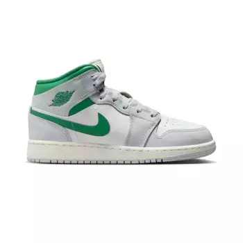 Air Jordan 1 Mid Jordan Детская баскетбольная обувь, белый/зеленый