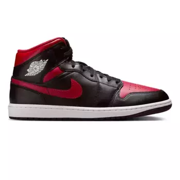 Air Jordan 1 Mid Jordan мужская баскетбольная обувь, черный/красный