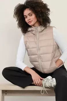 Aire стеганый жилет куртка Athleta, бежевый