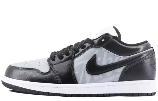 AJ1 Винтажные баскетбольные кроссовки мужские низкие серый Jordan