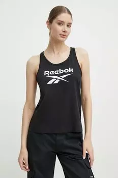 Айдентический хлопковый топ Reebok, черный