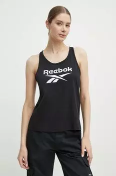Айдентический хлопковый топ Reebok, черный