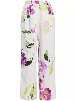 Aje брюки палаццо с принтом, нейтральный цвет