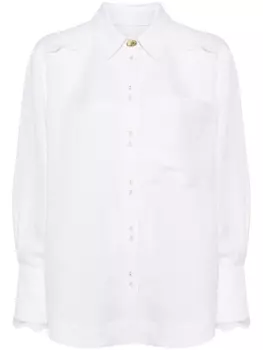 Aje рубашка из канваса с кружевом, белый