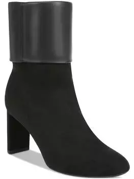 Ajojof Женские ботильоны из искусственной замши в смешанной технике Alfani, цвет black mc