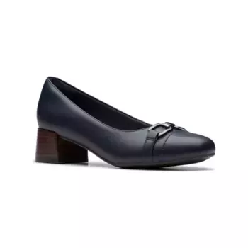 Айридесса эрин женские кожаные туфли на устойчивом каблуке Clarks, цвет navy leather