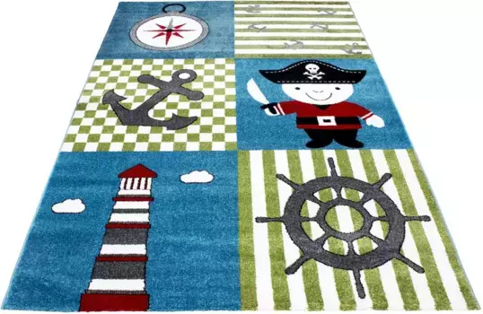 Айылдыз Ковры Детский ковер "Дети 450", прямоугольный, пираты и пиратский мотив Ayyildiz Teppiche 140х200 см, цвет multi
