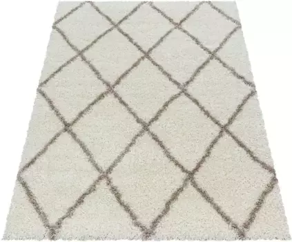 Айылдыз Ковры Ковер Мохнатый "ALVOR 3401", прямоугольный, гостиная Ayyildiz Teppiche 280х370 см, цвет cream