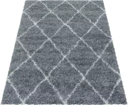 Айылдыз Ковры Ковер Мохнатый "ALVOR 3401", прямоугольный, гостиная Ayyildiz Teppiche 120х170 см, серый