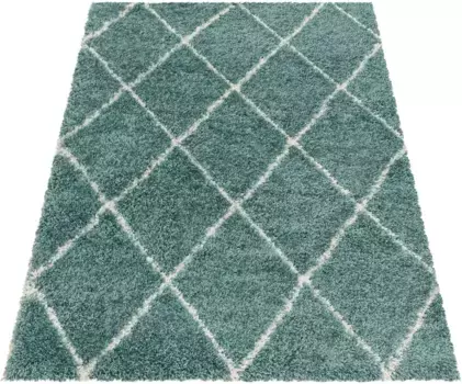 Айылдыз Ковры Ковер Мохнатый "ALVOR 3401", прямоугольный, гостиная Ayyildiz Teppiche 140х200 см, синий