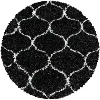 Айылдыз Ковры Ковер Мохнатый "SALSA 3201", круглый Ayyildiz Teppiche 160 см, цвет anthrazit