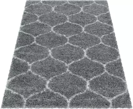 Айылдыз Ковры Ковер Мохнатый "SALSA 3201", прямоугольный, гостиная Ayyildiz Teppiche 160х230 см, серый
