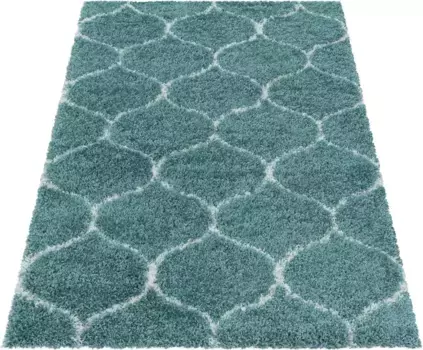 Айылдыз Ковры Ковер Мохнатый "SALSA 3201", прямоугольный, гостиная Ayyildiz Teppiche 160х230 см, синий