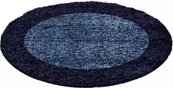 Айылдыз Ковры Ковер Shaggy "Life Shaggy 1503", круглый, гостиная Ayyildiz Teppiche 160 см, цвет navy