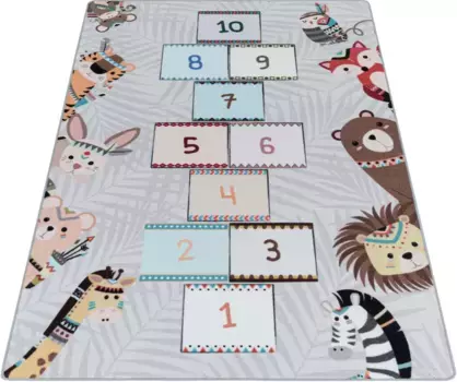 Айылдызские ковры детский ковер "PLAY 2903", прямоугольный, прочный с коротким ворсом, игровой ковер, детская комната Ayyildiz Teppiche 160х230 см, серый