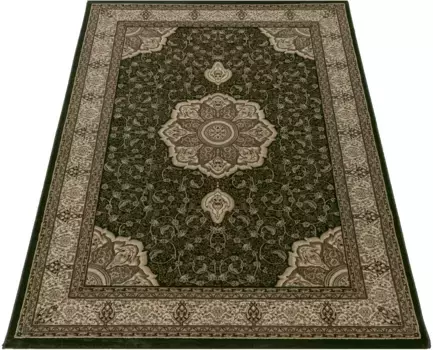 Айылдызские ковры "КАШМИР 2601", прямоугольные, восточного вида, легко чистятся, прочные с коротким ворсом, для гостиной Ayyildiz Teppiche 160х230 см, зеленый