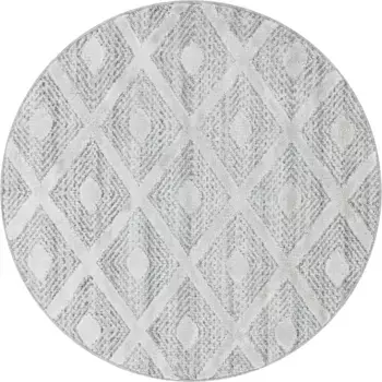 Айылдызские ковры Ковер "PISA 4707", круглый Ayyildiz Teppiche 120 см, серый