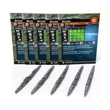 Акицуки (С) x5, Axis & Allies - Collectible Miniatures Game - War at Sea - Task Force Singles