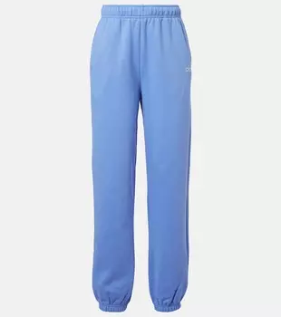 Акколейд спортивные брюки из френч терри Alo Yoga, Crystal Clear Blue