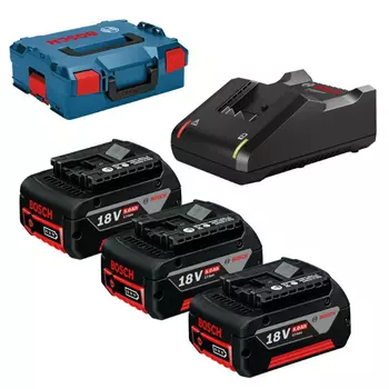 Аккумулятор BOSCH GBA 0615990L3T 5А/ч 18В (3 шт) + ЗУ