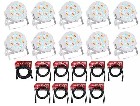 Аккумулятор Rockville RockPAR50 WHT LED RGB Par Can DJ