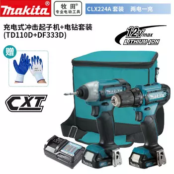 Набор Makita CLX224A: Отвертка аккумуляторная TD110D + Дрель DF333D