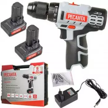 Аккумуляторная дрель-шуруповерт Ресанта ДА-24-2ЛК